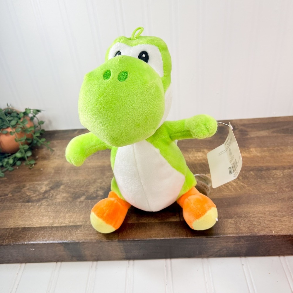 Super Mario World Plush Green Yoshi Soft Toy‎ Stuffed Plush Animal Doll 7" NWT